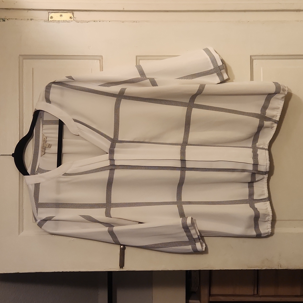 White and Black Blouse